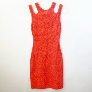 Missoni Stretch Dress coral orange bodycon 2 xs